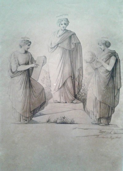 The Muses Calliope, Polyhymnia and Urania by Ferdinand Pettrich
